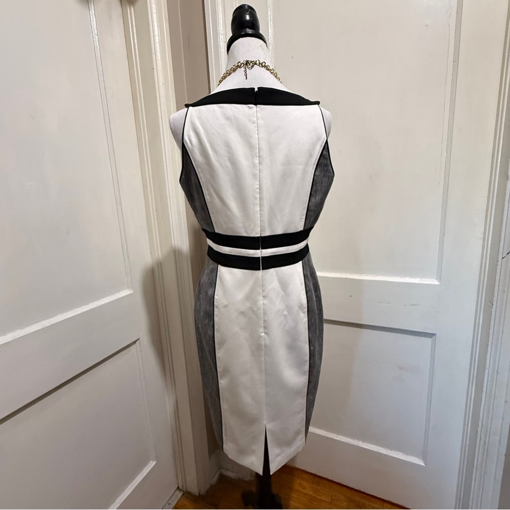 White House Black Market Black and White Colorblock Dress - Picture 11 of 16